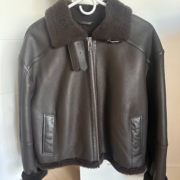 ARMA shearling leather aviator jacket - Picture 1 of 8